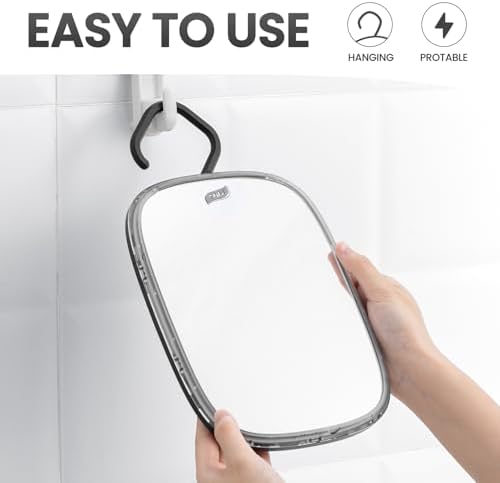 TAILI Fogless Portable Shower Mirror for MenWomen - Shatterproof Easy Hanging