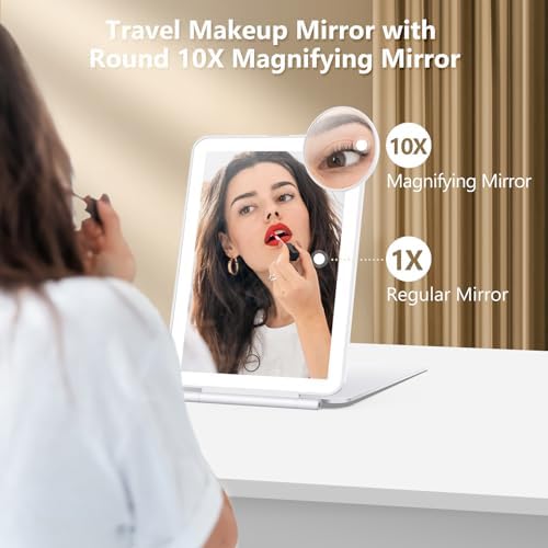 Miroposs Rechargeable LED Travel Makeup Mirror