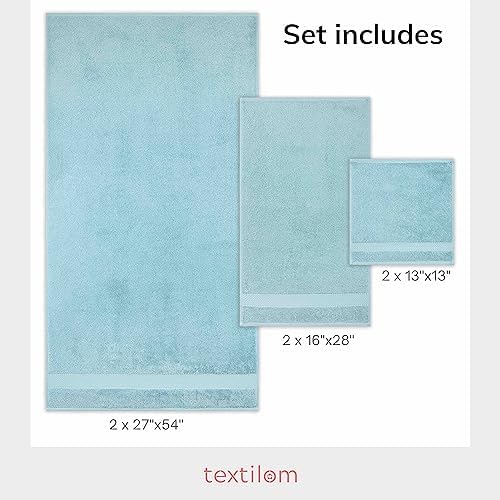 Luxury Turkish Cotton Bath Towels Set - Soft Absorbent and Durable