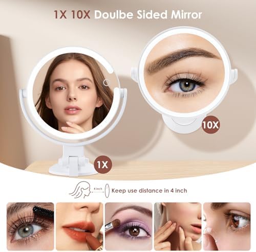 Magnifying Vanity Mirror for Shaving Makeup Detailing