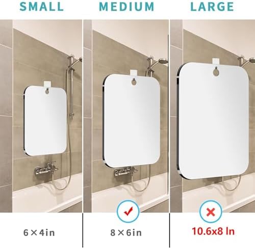 Perfect for Shaving Cleaning Durable Portable Shower Mirror from Mcudsy