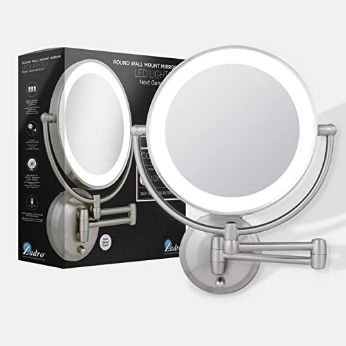 Zadro 11 LED Wall-Mounted Shaving Mirror w Dual Magnifications