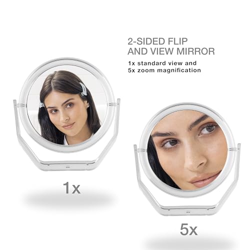 ConairBathroom Vanity Magnifying Mirror - 5X Zoom Dual Sided