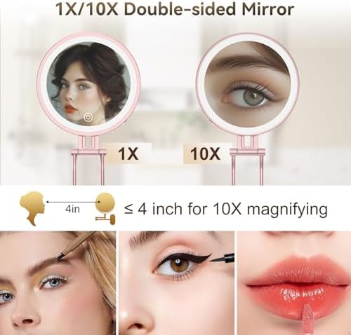 10X Magnifying Travel Makeup Mirror