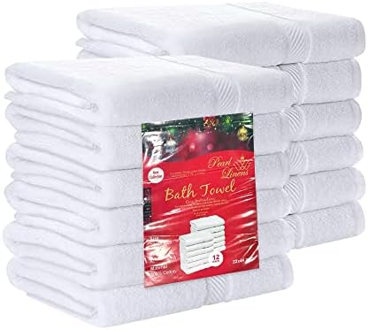 Perfect 12-Piece 100 Cotton Bath Towels Set for Home Travel