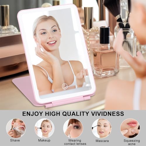 Travel Makeup Mirror w3 Light Modes