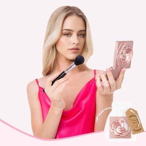Stylish 30-Piece Rose Compact Mirror Set for Weddings