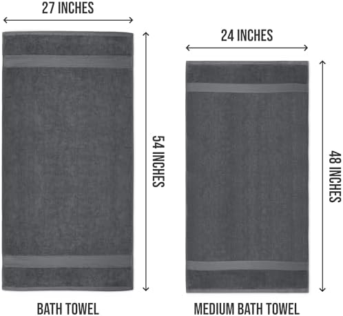 Utopia 6-Pack Bath Towels Set 24x48 500 GSM