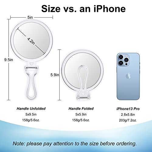 Double-Sided 20X Magnifying Mirror Portable Handheld