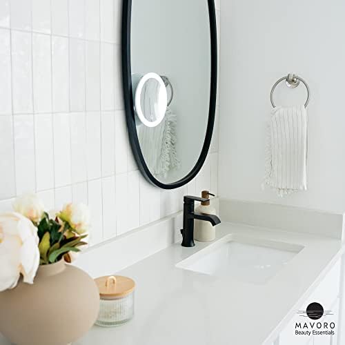 10X Magnifying Mirror for Travel with LED Light
