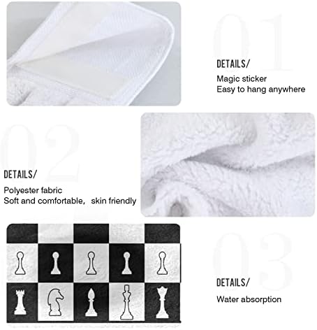 Chess Silhouette Kitchen Towels for Restroom Bathroom Use