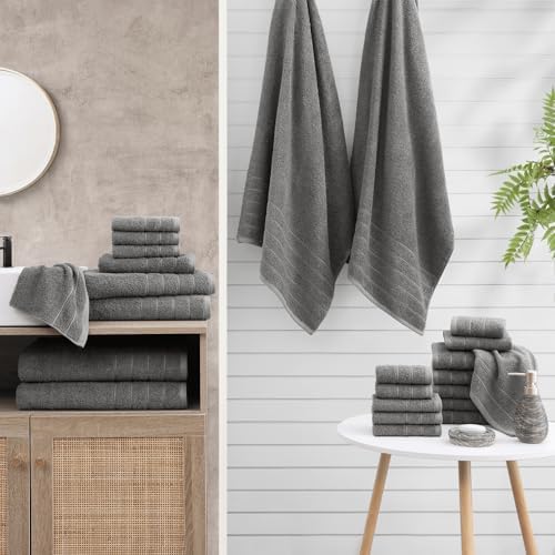 Luxurious 100 Cotton Bath Towel Set - Heavy Duty Soft and Absorbent