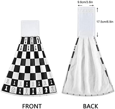 Chess Silhouette Kitchen Towels for Restroom Bathroom Use