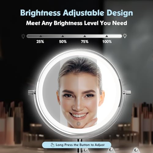 FASCINATE Double Sided Wall-Mounted Makeup Mirror