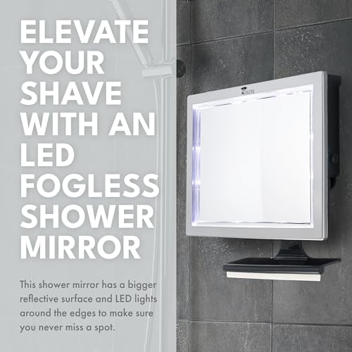 Luxury LED Fogless Shower Mirror by Toilettree Products