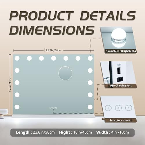 NUSVAN Vanity Mirror with Lights