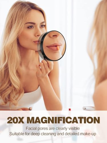 20X Magnifying Mirror with Suction Cups Flawless Makeup Application