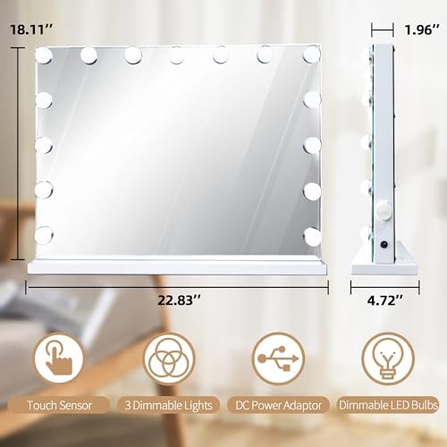 10X LED Vanity Mirror with Color Light