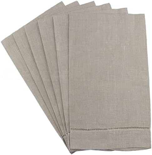 CleverDelights Stone Hemstitch Hand Towels - 6 Pack