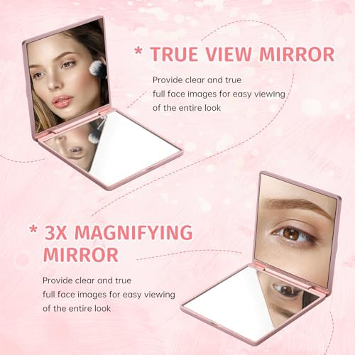 Stylish 30-Piece Rose Compact Mirror Set for Weddings