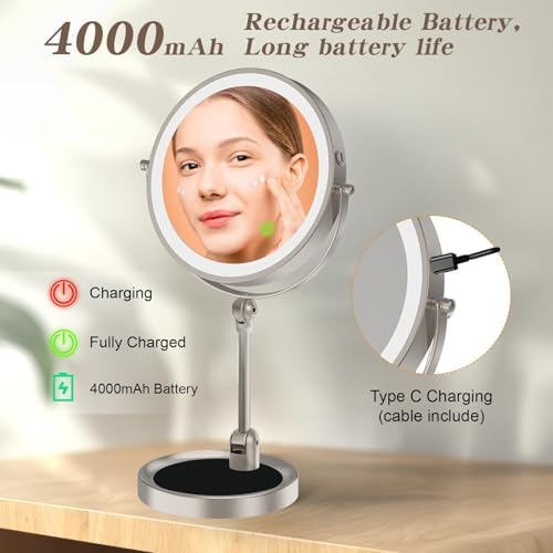9 Large Lighted Makeup Mirror