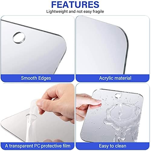 DFLLLO Large shatterproof shower mirror for travel bathroom convenience