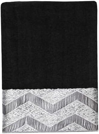 Avanti Linens Hand Towel Soft Absorbent Cotton Chevron Galaxy Black