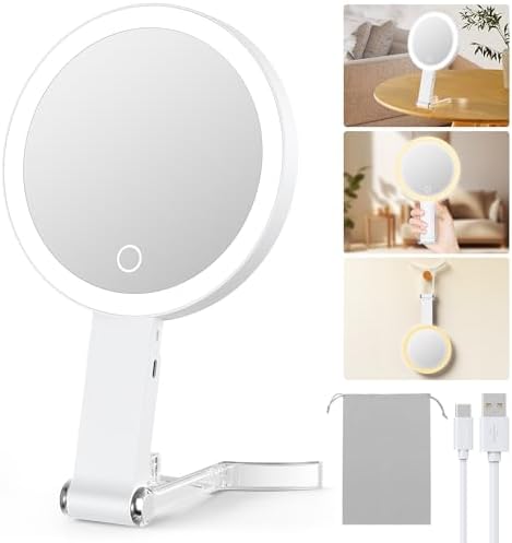 High-Quality 3-in-1 Makeup Mirror for Travel