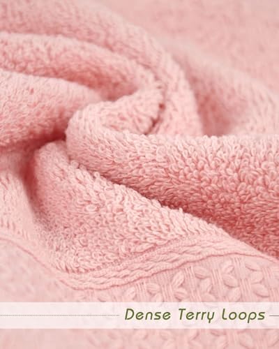 6-Color Pure Cotton Washcloth Set 13x13 inches
