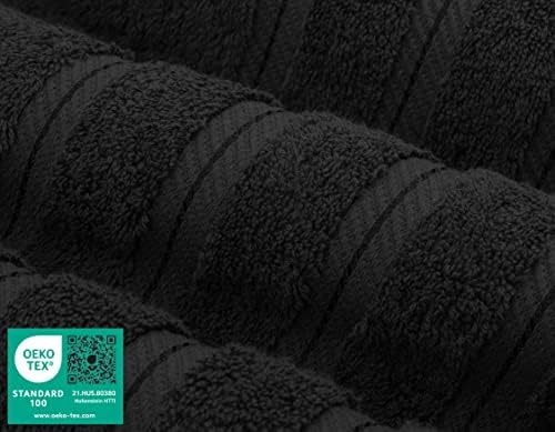 American Soft Linen Luxury 6 Piece Towel Set Black
