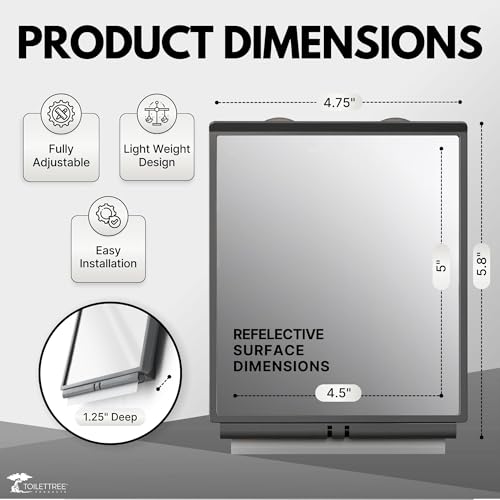 Fogless Shower Mirror with Squeegee Travel Case