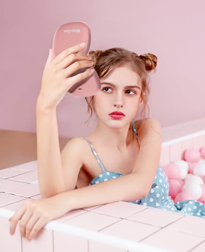 Wobsion 10x Travel Mirror with Light Rose Gold 4in
