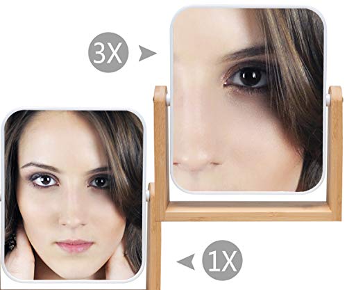 Stylish Bamboo Makeup Mirror