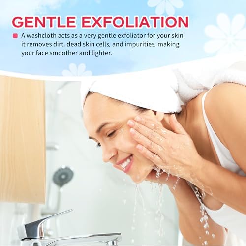 12-Piece Microfiber Washcloth Set Soft Reusable Lint-Free for Daily Use
