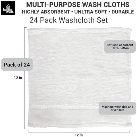 Luxury Ultra-Soft 12x12 Zero Twist Pack of 24