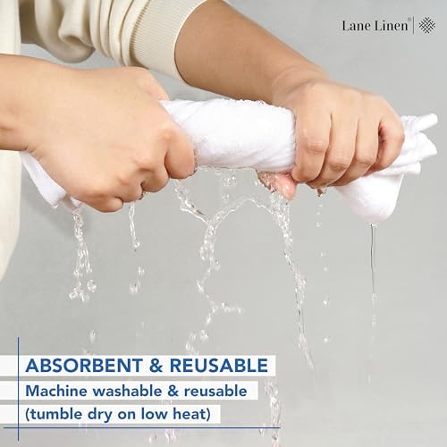 Warm Gifting Sets - LANE LINEN White Washcloths 24 Pack
