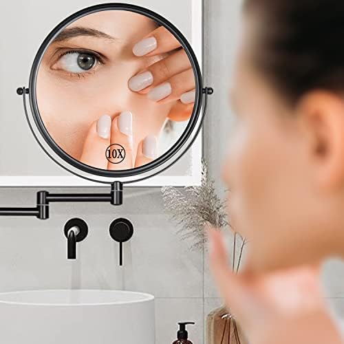 decluttr 9 wall mirror with magnifier