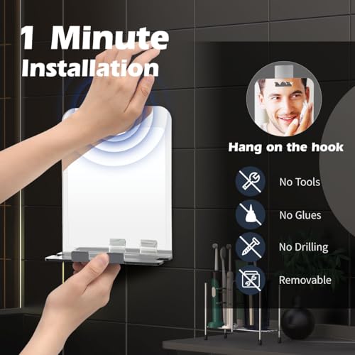 Shinova Pro_multipurpose Bogus Free Standing Mirror for Shavers inpoundShower