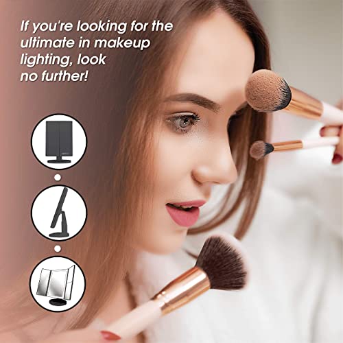 Backlit Makeup Vanity Mirror Illuminate 36-LED Touch-Screen Light Control