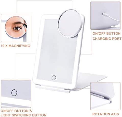 Muably LED Travel Makeup Mirror