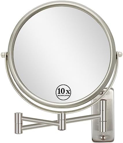 Erlingeryi 8 Double-Sided 10X Makeup Mirror for Bathroom
