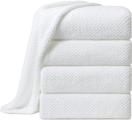 TRP Super Soft Plush Oversized Bath Sheet Towels Set of 4