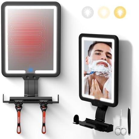 Heated Anti-Fog Shower Mirror for Shaving