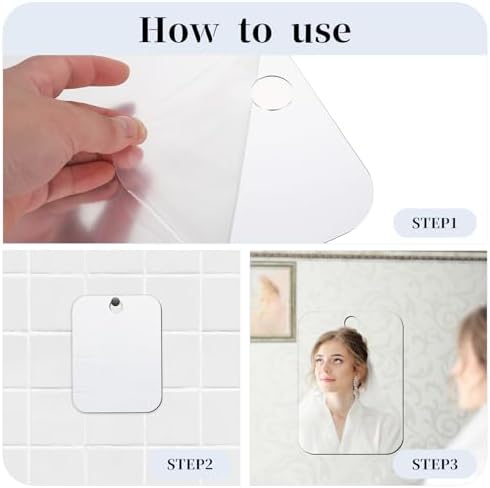 2Pcs Aiyorse shower mirror for travel