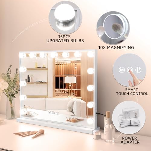 Fenair Vanity Mirror with LED Lights and USB Charging Port