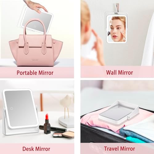 Stylish Rechargeable Makeup Mirror with Lights