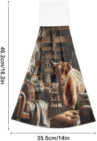 Scotland Highland Cattle Kitchen Hand Towels