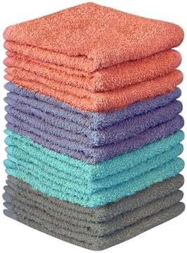 15-Piece Washable 11x11 inch Washcloth Set