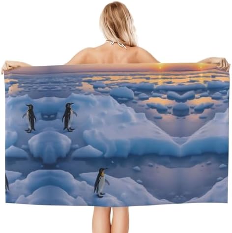 Penguin Sunset Microfiber Bath Towel