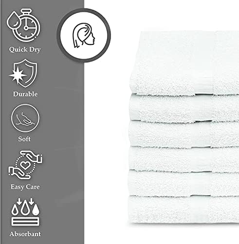 GOLD TEXTILES 60-Pack Economy White Bath Towels Bulk 22x44 Inches